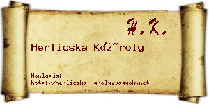 Herlicska Károly névjegykártya