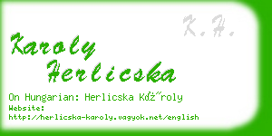 karoly herlicska business card